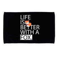 Life Is Better With A Fox Microfiber Hand Towel
