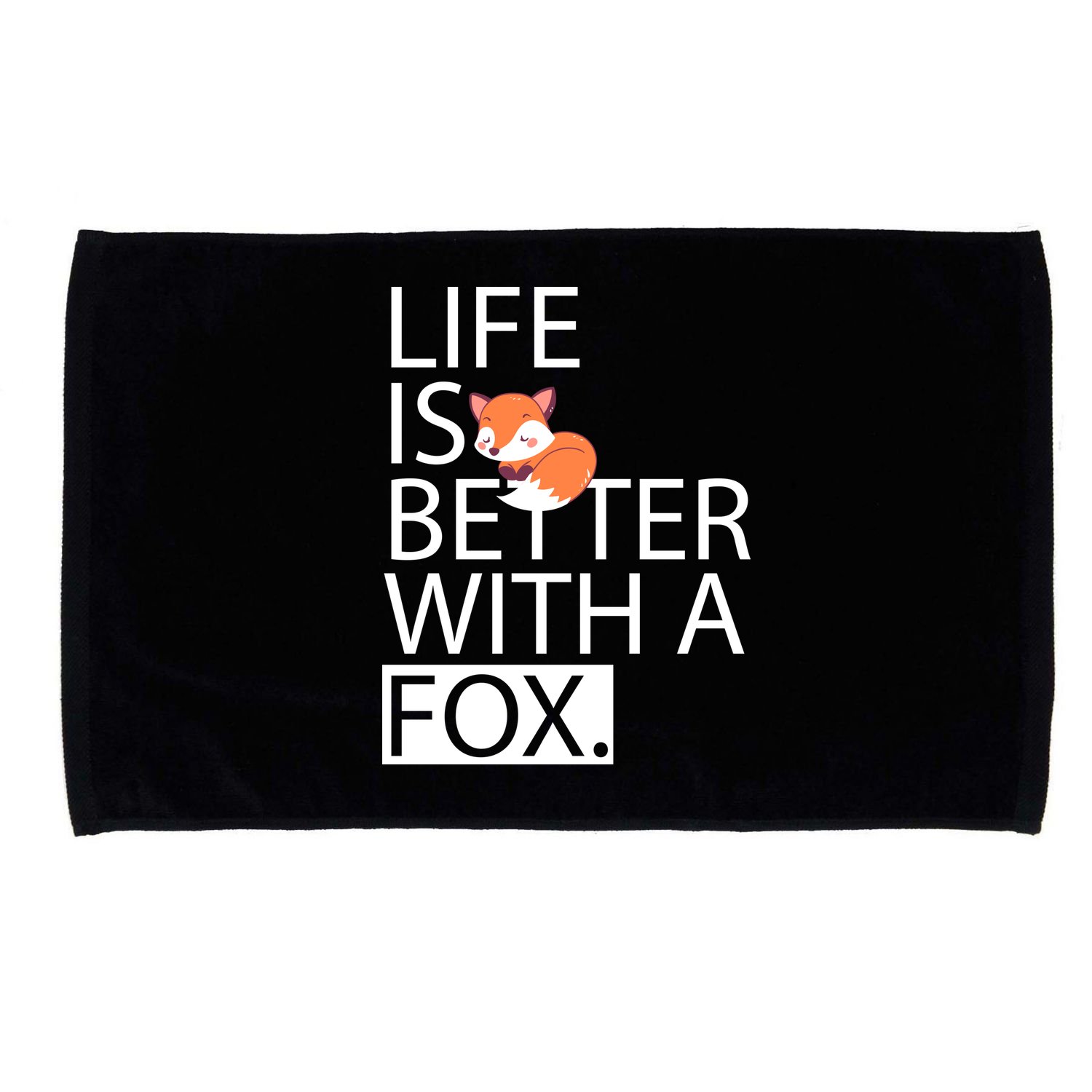 Life Is Better With A Fox Microfiber Hand Towel