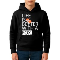 Life Is Better With A Fox Kids Hoodie