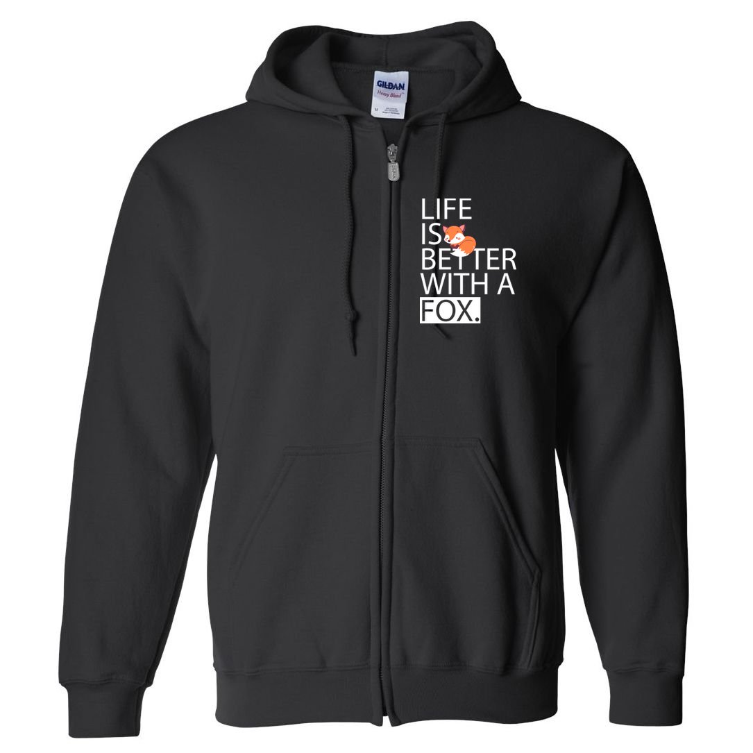 Life Is Better With A Fox Full Zip Hoodie