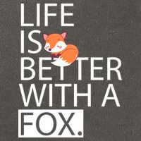 Life Is Better With A Fox Cotton Canvas Backpack