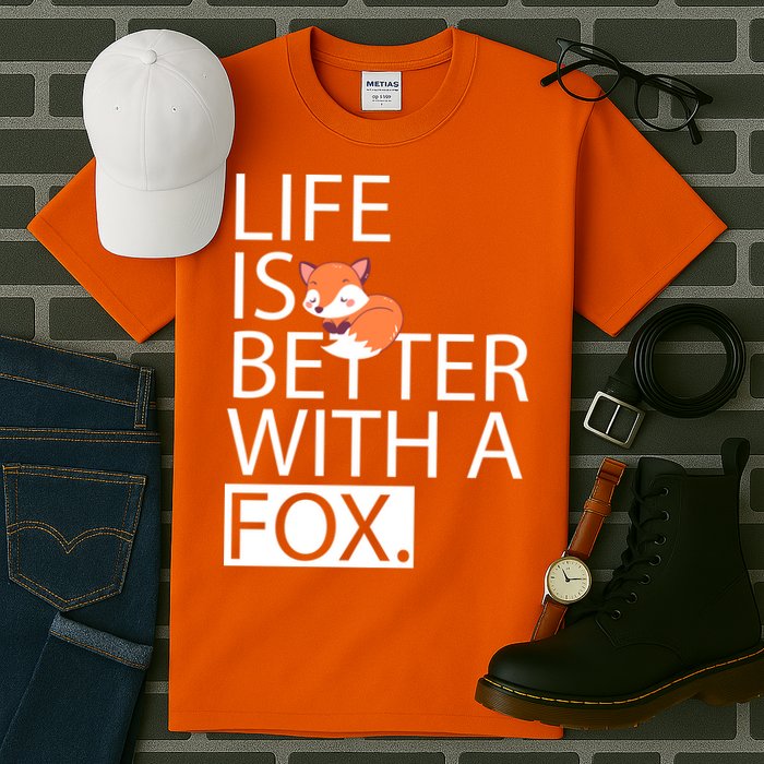 Life Is Better With A Fox Tall T-Shirt