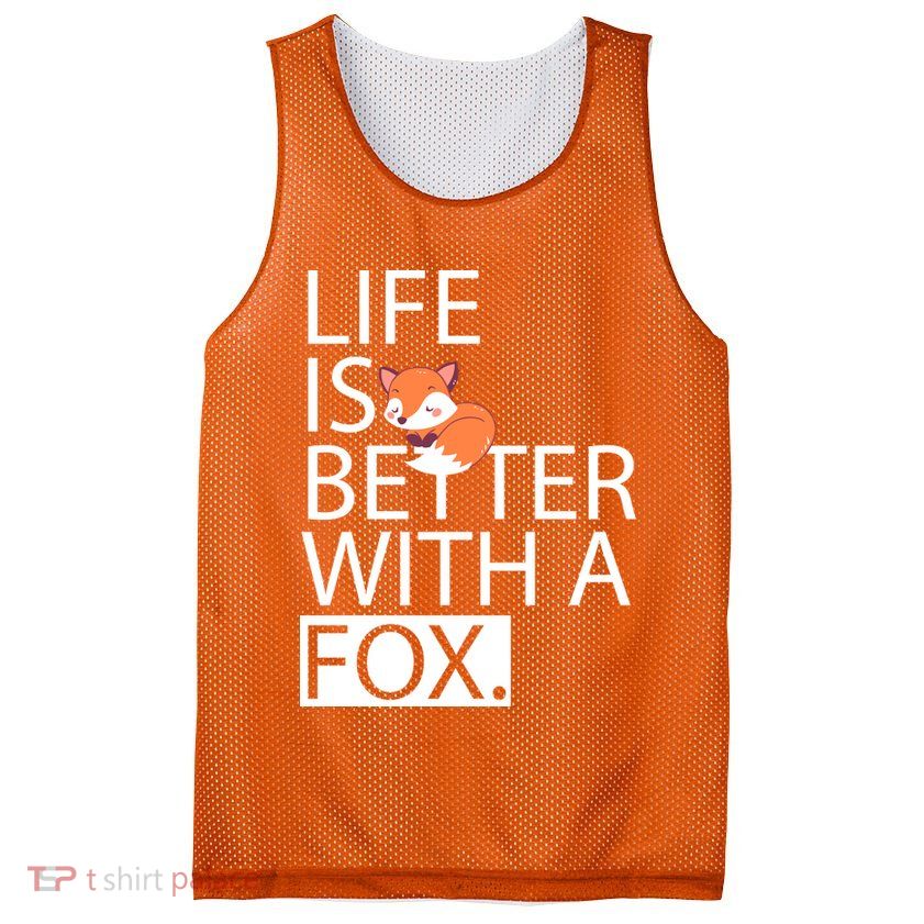 Life Is Better With A Fox Mesh Reversible Basketball Jersey Tank