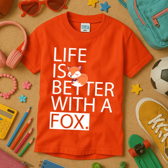 Life Is Better With A Fox Kids T-Shirt