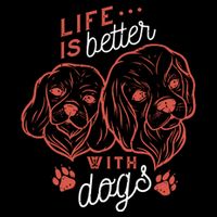 Life Is Better With Dogs 16 in Basic Backpack