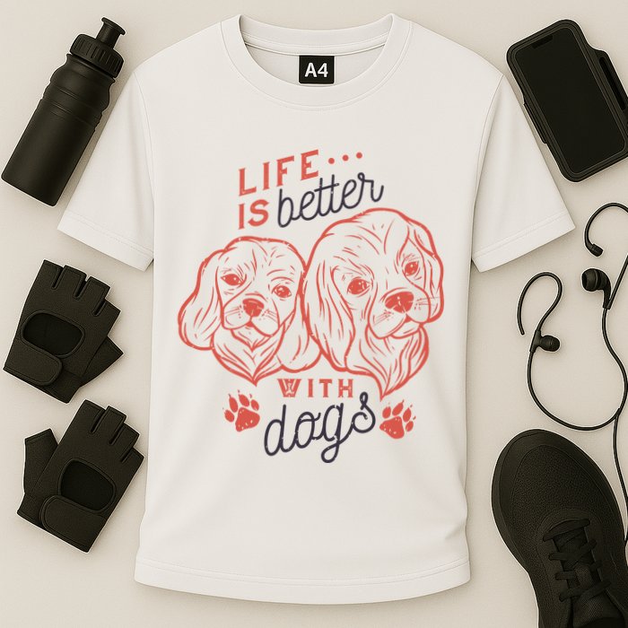 Life Is Better With Dogs Performance Shirt