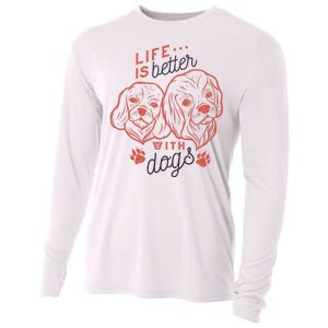 Life Is Better With Dogs Cooling Performance Long Sleeve Crew