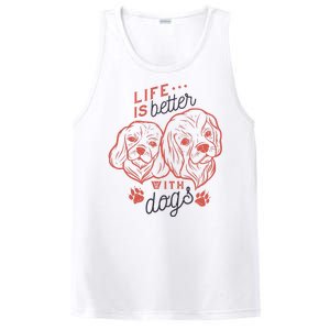 Life Is Better With Dogs PosiCharge Competitor Tank