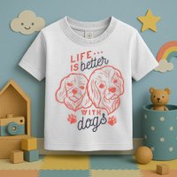 Life Is Better With Dogs Toddler T-Shirt