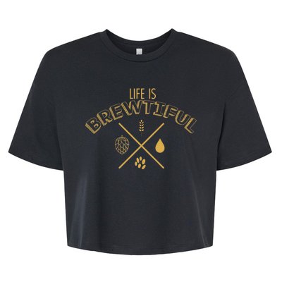 Life Is Brewtiful Bella+Canvas Jersey Crop Tee