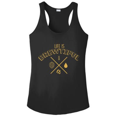 Life Is Brewtiful Ladies PosiCharge Competitor Racerback Tank