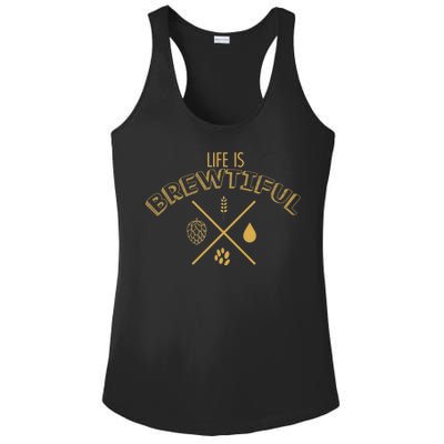 Life Is Brewtiful Ladies PosiCharge Competitor Racerback Tank