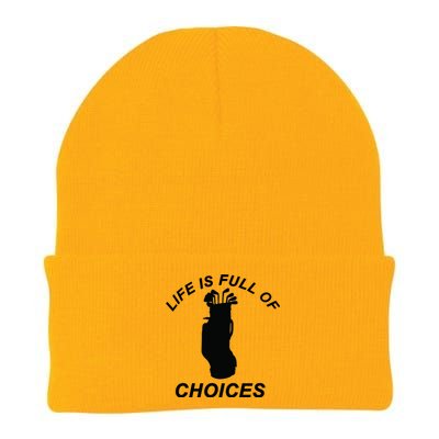 Life Is Full Of Choices Funny Golf Clubs Knit Cap Winter Beanie