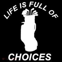 Life Is Full Of Choices Funny Golf Clubs Sustainable Bucket Hat