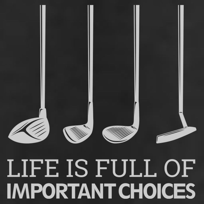 Life Is Full of Important Choices Golf Clubs Adult Drive Performance Visor