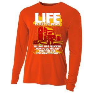 Life Is Full Of Risk Trucker Cooling Performance Long Sleeve Crew