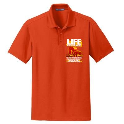 Life Is Full Of Risk Trucker Dry Zone Grid Polo