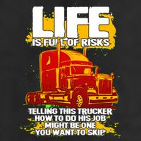 Life Is Full Of Risk Trucker Adult Drive Performance Visor