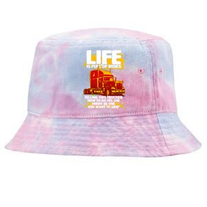 Life Is Full Of Risk Trucker Tie-Dyed Bucket Hat