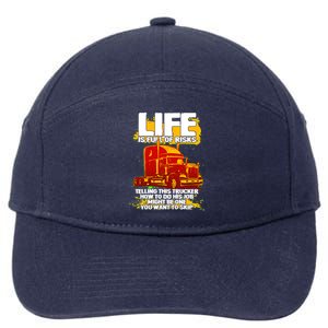 Life Is Full Of Risk Trucker 7-Panel Snapback Hat