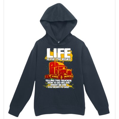 Life Is Full Of Risk Trucker Urban Pullover Hoodie