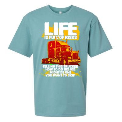 Life Is Full Of Risk Trucker Sueded Cloud Jersey T-Shirt