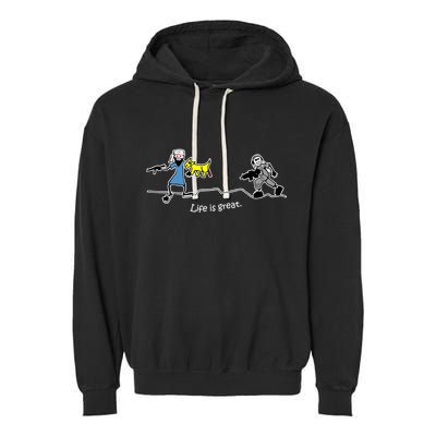 Life is Great Army Garment-Dyed Fleece Hoodie