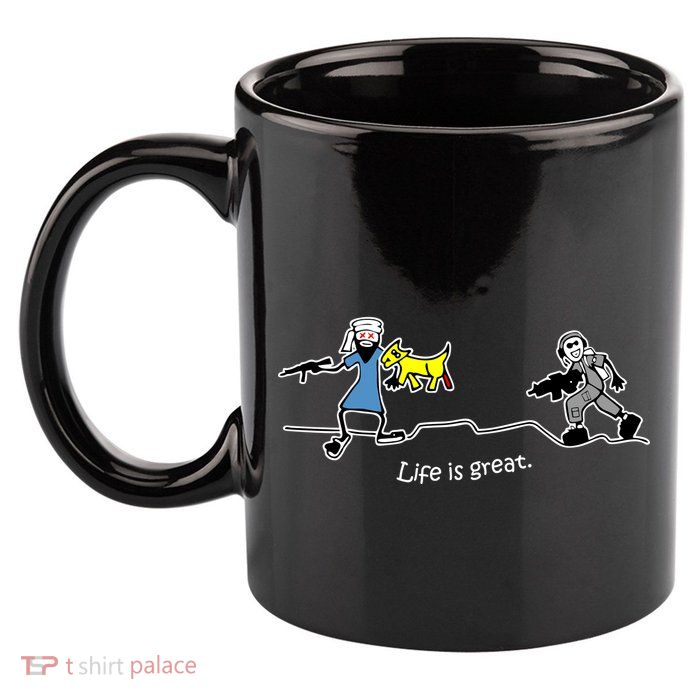 Life is Great Army 11oz C Handle Ceramic Mug