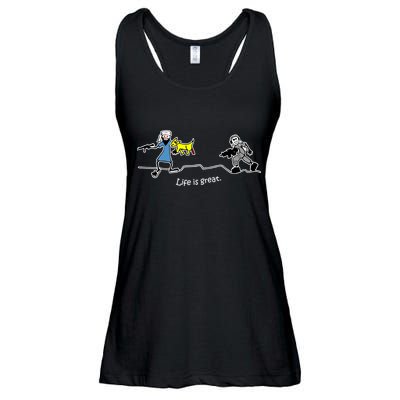 Life is Great Army Ladies Essential Flowy Tank