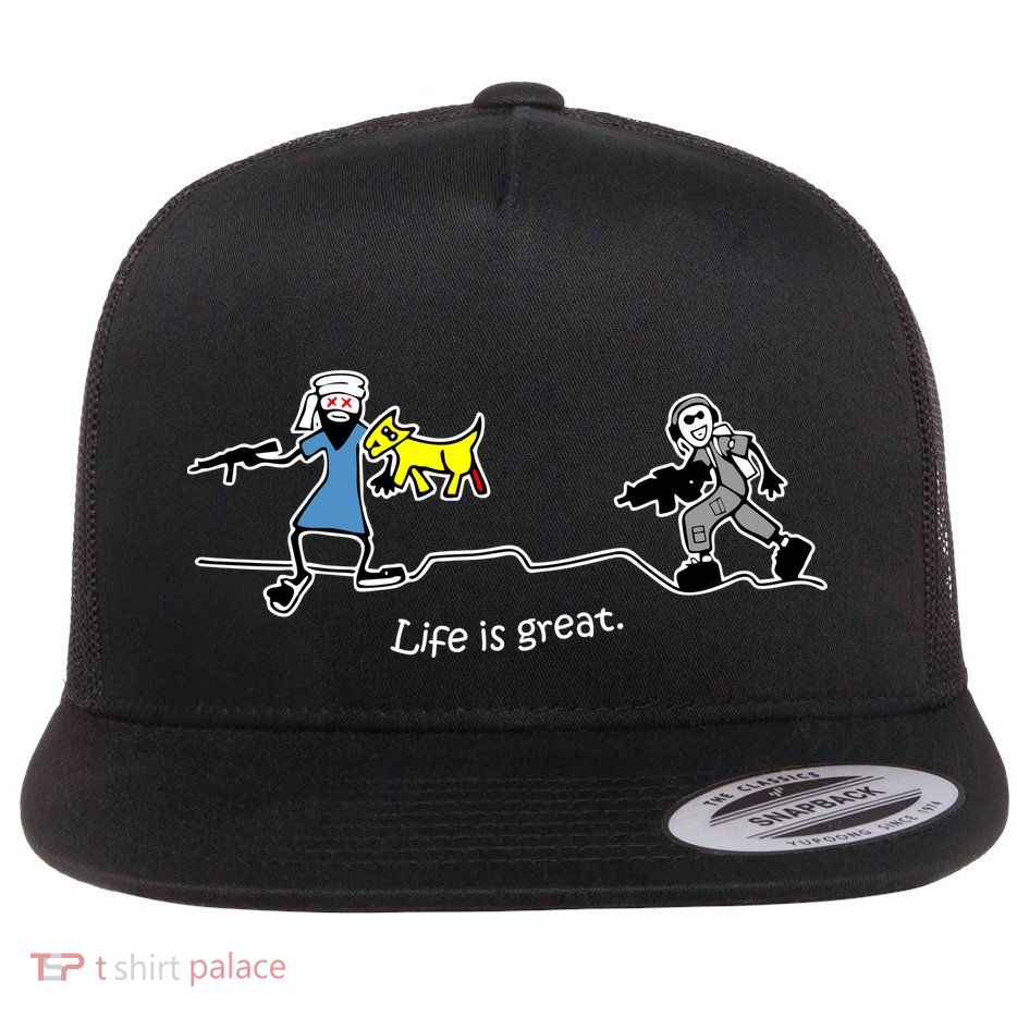 Life is Great Army Flat Bill Trucker Hat