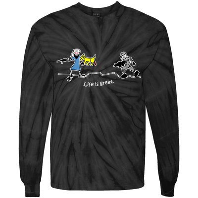 Life is Great Army Tie-Dye Long Sleeve Shirt