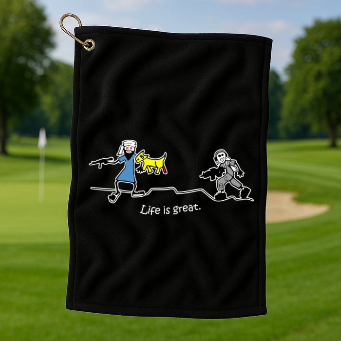 Life is Great Army Golf Towel