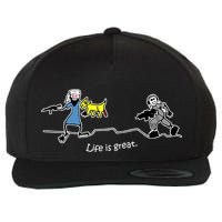 Life is Great Army Wool Snapback Cap