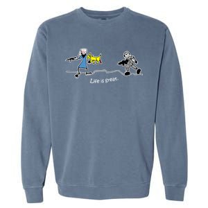 Life is Great Army Garment-Dyed Sweatshirt