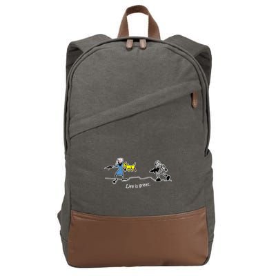 Life is Great Army Cotton Canvas Backpack
