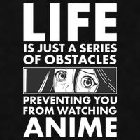 Life Is Just A Series Of Obstacles Preventing You From Watching Anime Ladies PosiCharge Tri-Blend Wicking Tank