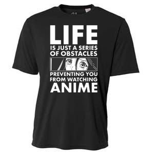 Life Is Just A Series Of Obstacles Preventing You From Watching Anime Cooling Performance Crew T-Shirt