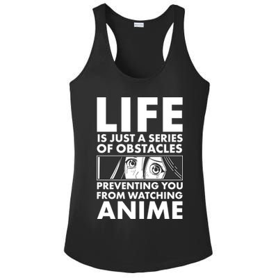 Life Is Just A Series Of Obstacles Preventing You From Watching Anime Ladies PosiCharge Competitor Racerback Tank