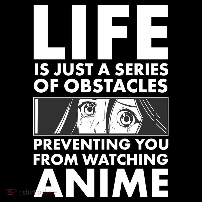 Life Is Just A Series Of Obstacles Preventing You From Watching Anime Women's V-Neck T-Shirt