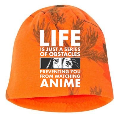 Life Is Just A Series Of Obstacles Preventing You From Watching Anime Kati - Camo Knit Beanie