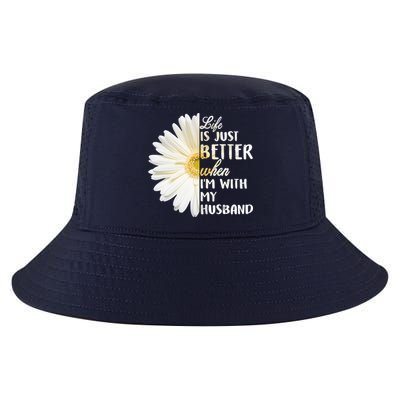 Life Is Just Better When I'm With My Husband Cool Comfort Performance Bucket Hat