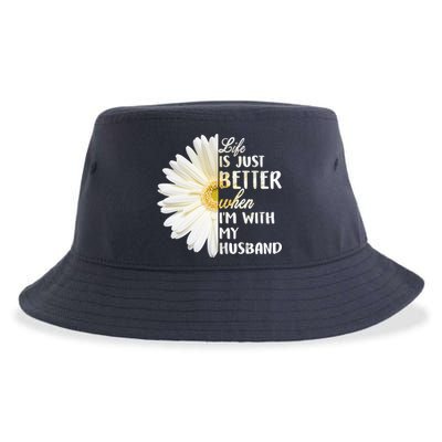 Life Is Just Better When I'm With My Husband Sustainable Bucket Hat