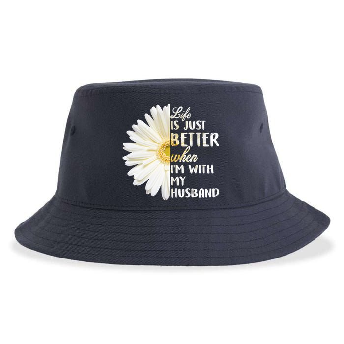 Life Is Just Better When I'm With My Husband Sustainable Bucket Hat