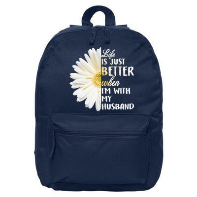 Life Is Just Better When I'm With My Husband 16 in Basic Backpack