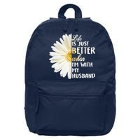 Life Is Just Better When I'm With My Husband 16 in Basic Backpack