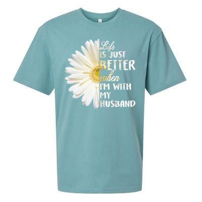 Life Is Just Better When I'm With My Husband Sueded Cloud Jersey T-Shirt