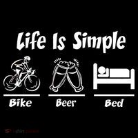 Life Is Simple Bike Beer Bed Impact Tech Backpack
