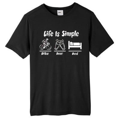 Life Is Simple Bike Beer Bed Tall Fusion ChromaSoft Performance T-Shirt