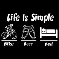 Life Is Simple Bike Beer Bed Bag