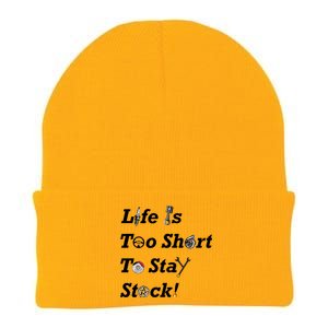 Life Is Too Short To Stay Stock Car Nut Knit Cap Winter Beanie